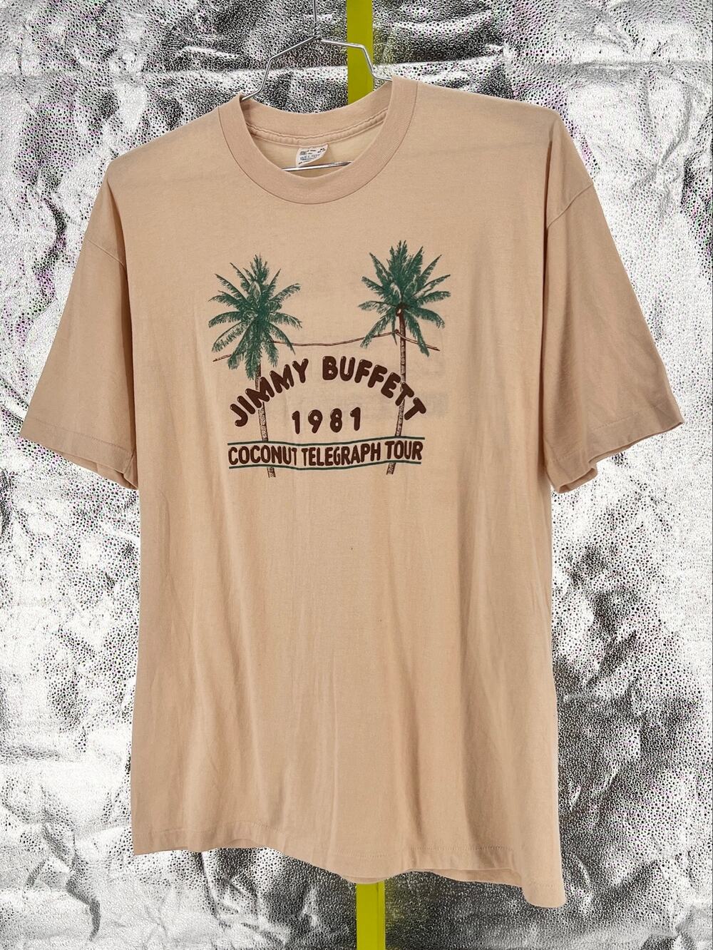 Jimmy Buffett Vintage 1981 Tshirt Coconut Telegraph Tour Coral Reefer Band XL